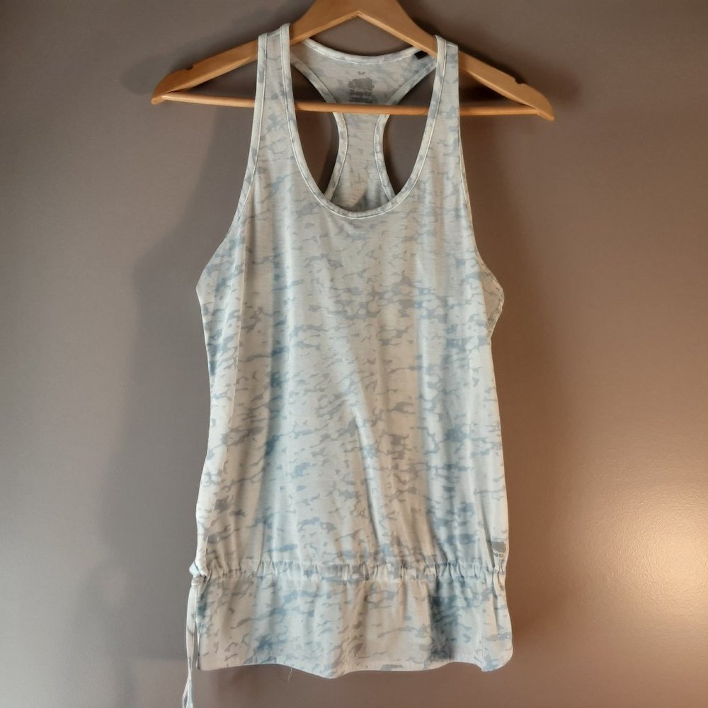 🌞 Roots Racer Back Tank Top | Blue & White | S